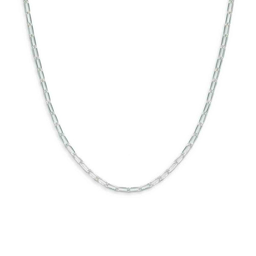Sterlina Silver Pave Paperclip Choker Necklace,Sterling - QVC.com